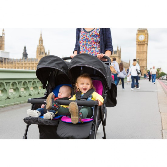 Double stroller cheap with footmuffs